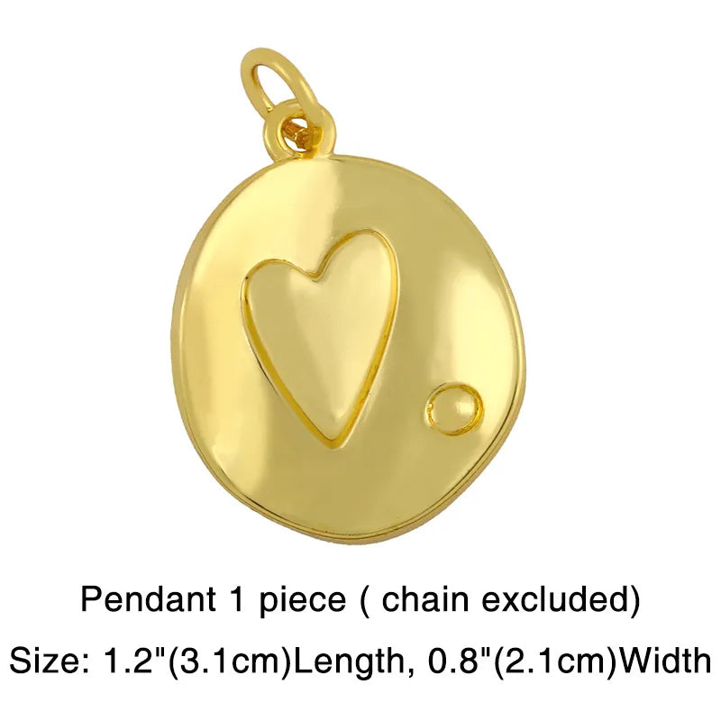 Glossy Peach Heart Pendant