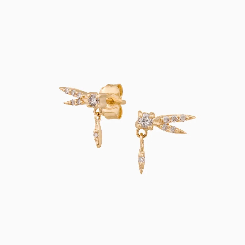 Earrings Load Tips-Dragonfly & Diamonds Earrings