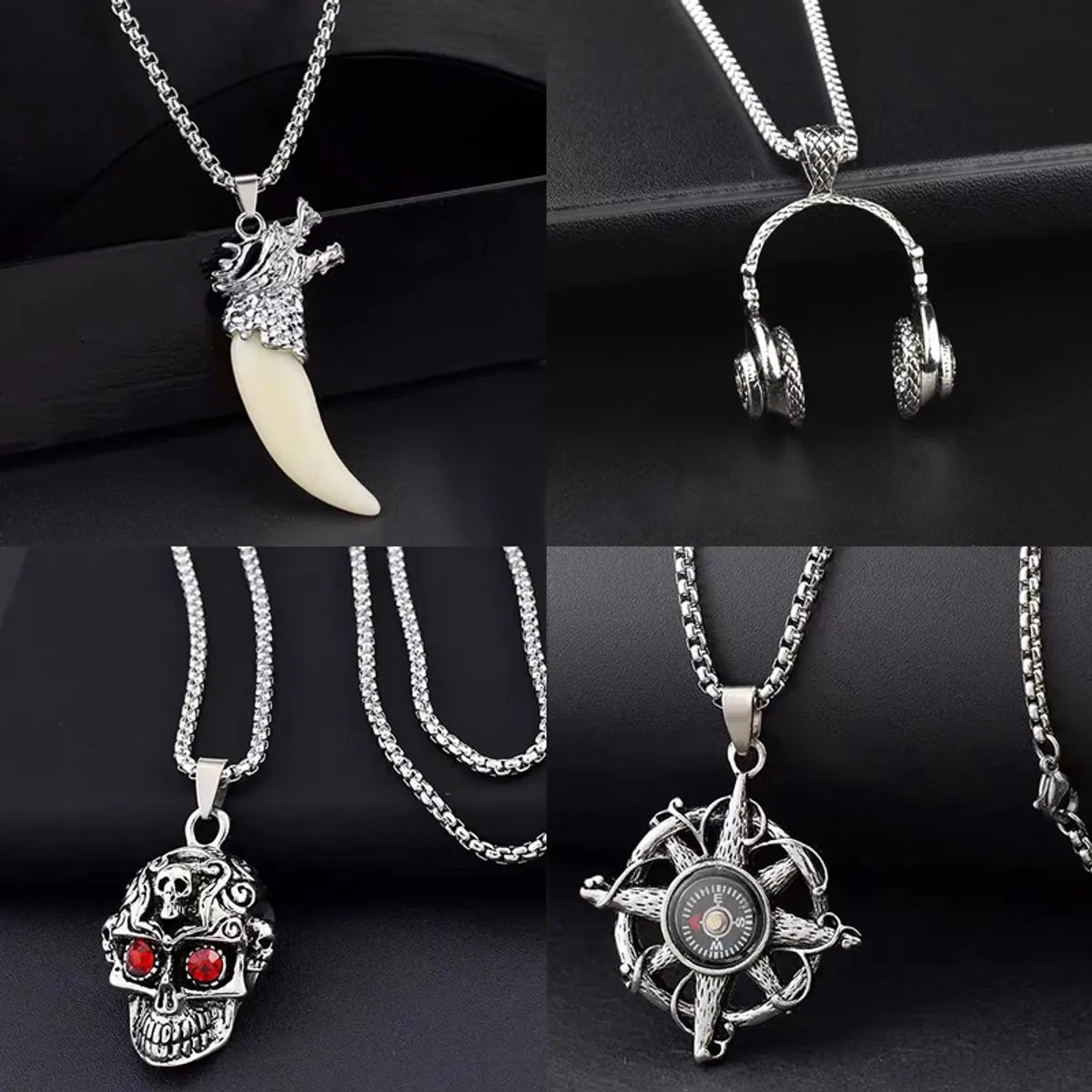 Necklaces For Edgy Looks-Vintage Style Simple Style Animal Alloy Men'S Pendant Necklace