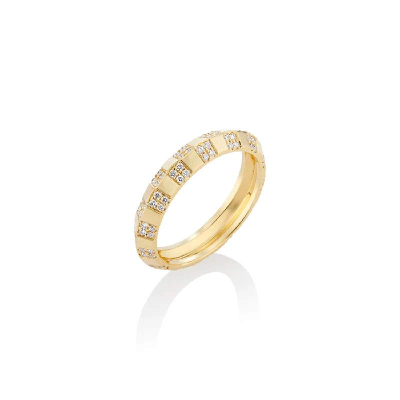 Rings With Fun Gems-Pinstripe Strength Knife Edge Eternity Diamond Ring