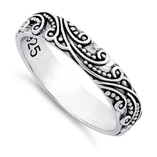 Rings Load Tips-Sterling Silver Wave Ring