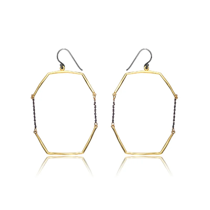 Earrings For Older Fans-Marguerite Octagon Drop Earrings