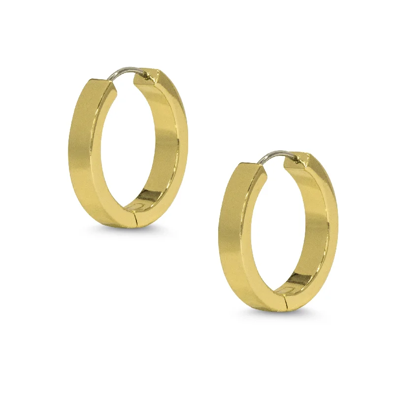 Earrings Top Picks-Flat Hoop Earrings - Large