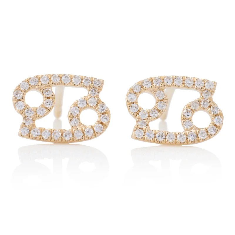 Earrings For Trendy Women-Cancer Studs