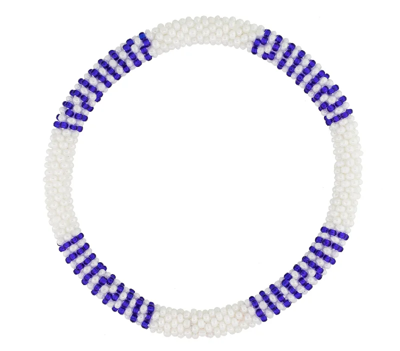 Bracelets Durability Rating-Men's Roll-On® Bracelet <br> Blue and White