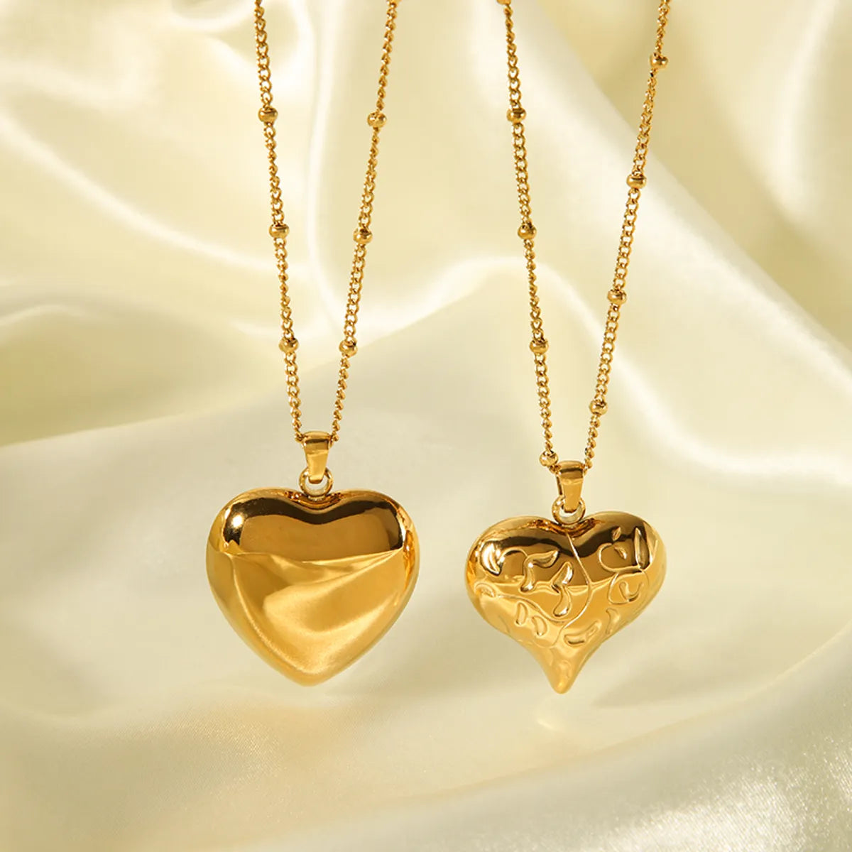 Necklaces Budget Options-Ig Style Heart Shape Stainless Steel Polishing Plating 18k Gold Plated Pendant Necklace