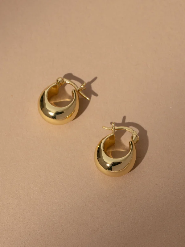 High Grade Earrings-Bold Statement Vermeil Hoop Earrings