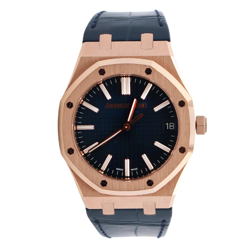 Watches Material Choices-Audemars Piguet Royal Oak 41mm Blue Dial Watch Ref# 15510OR.OO.D315CR.01