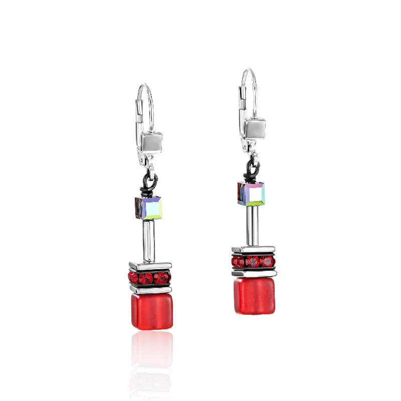 Earrings Top Picks-GeoCUBE® Earrings red