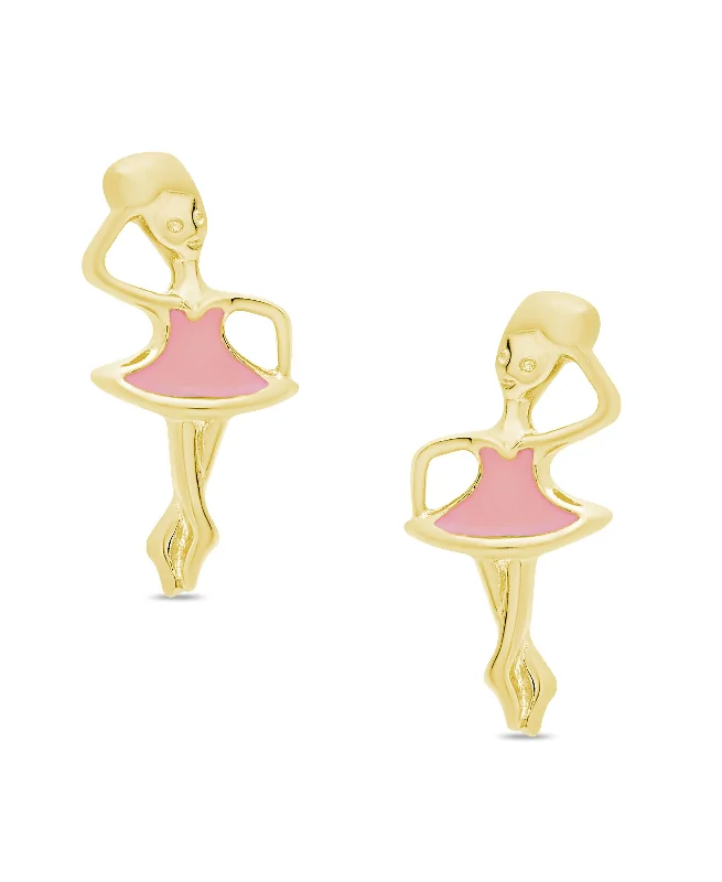 Best Earrings For Simple Looks-Ballerina Stud Earrings