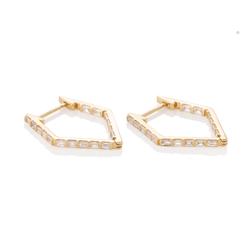 Durable Earrings For Long Wear-London V Hoops