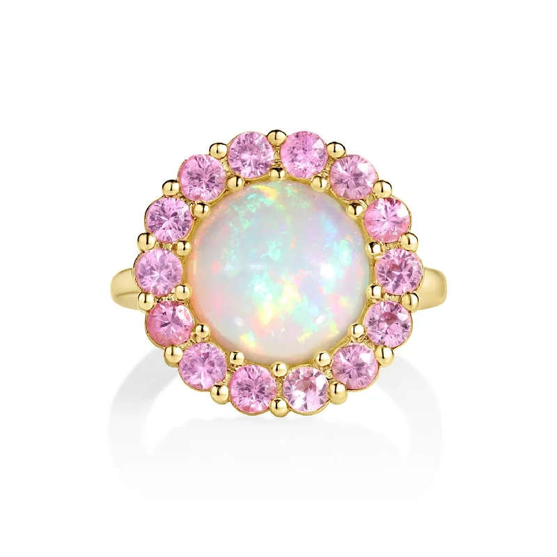 Best Luxe Rings-Opal & Pink Sapphire Dolly Statement Ring