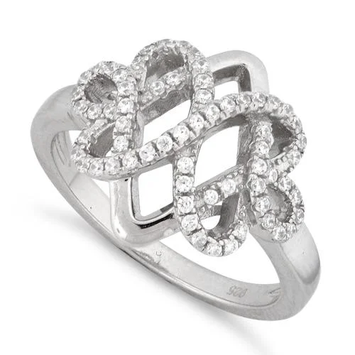 Rings For Dressy Nights-Sterling Silver Royal Pave CZ Ring