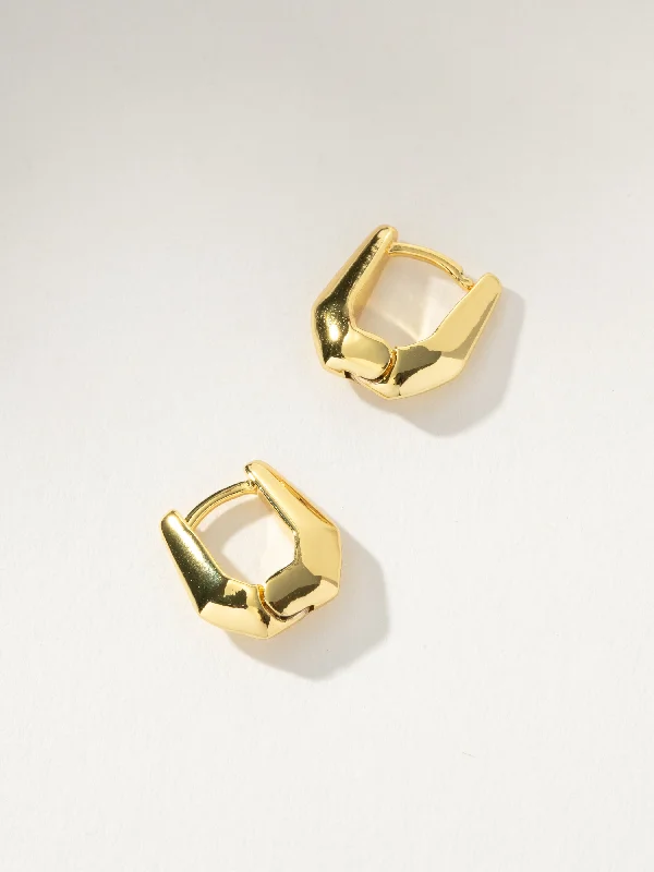 Earrings For Flat Vibes-Box Huggie Earrings