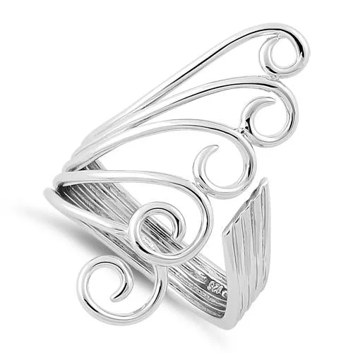 Rings Buying Advice-Sterling Silver Crashing Waves Ring