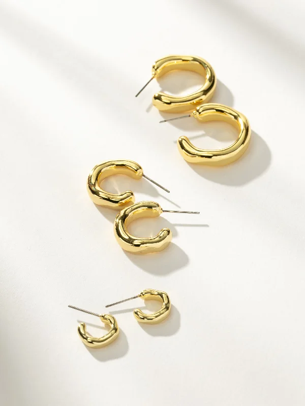 Earrings For Solo Outings-Goals Hoops