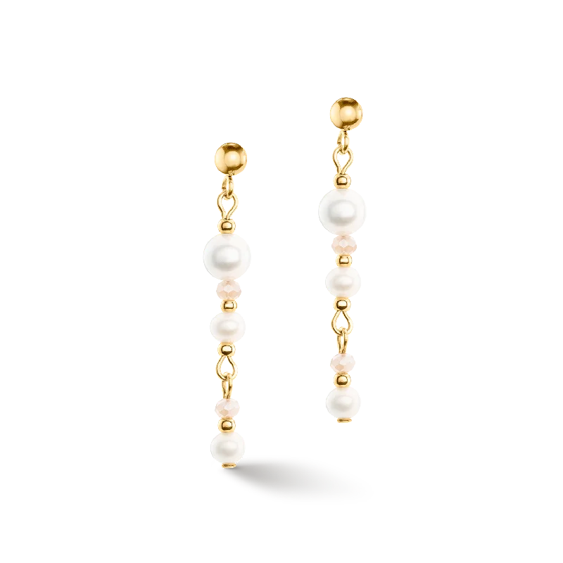 Earrings Shine Rating-Earrings Drops Freshwater Pearls gold