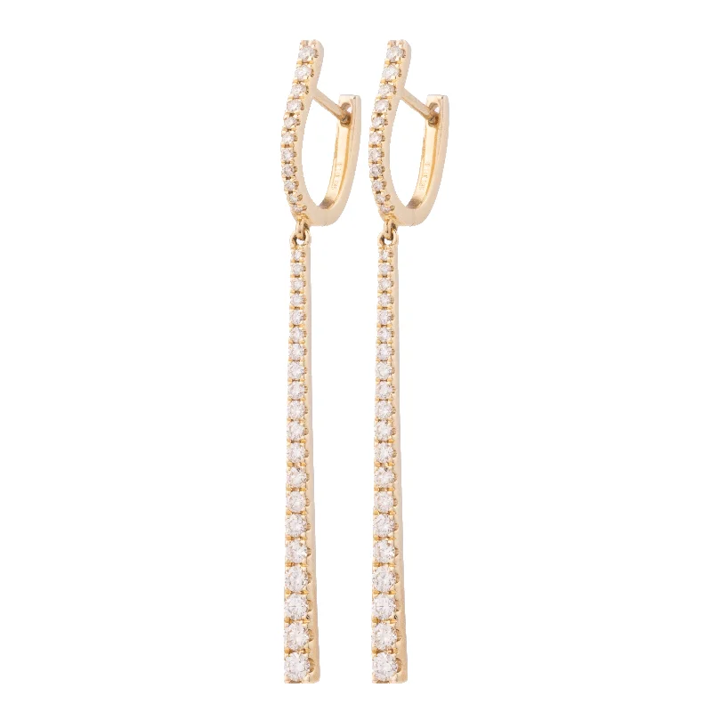 Earrings For Hard Days-Gradient Diamond Pendulum Bar Earrings