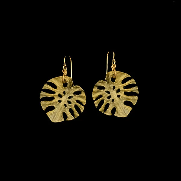 Earrings For Private Parties-Monstera Earrings -  Wire