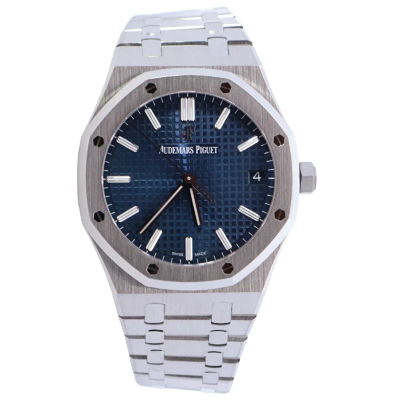 Max Shine Watches-Audemars Piguet Royal Oak 41mm Blue Dial Ref# 15500ST.OO.1220ST.01