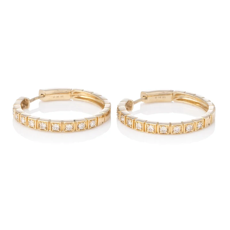 Recycled Earrings-Tropez Diamond Hoops