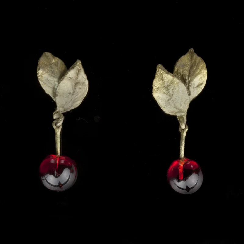 Earrings For Wide Faces-Morello Cherry Earrings