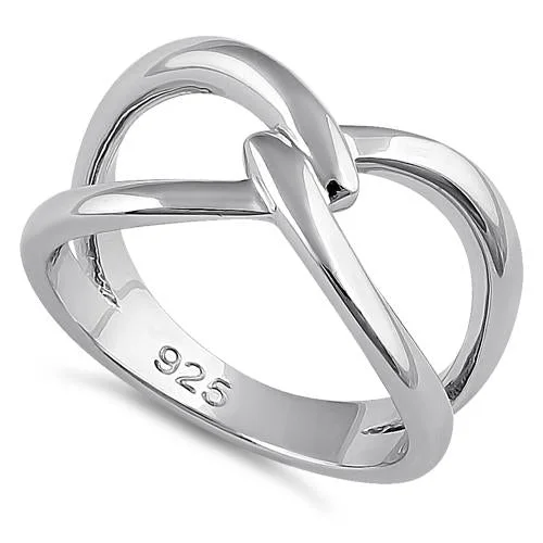 Rings For Quick Use-Sterling Silver Meet Me At The Middle Ring