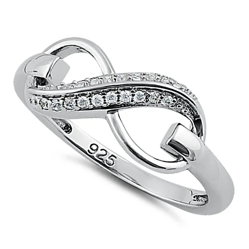 Rings Outfit Guide-Sterling Silver Infinity CZ Ring