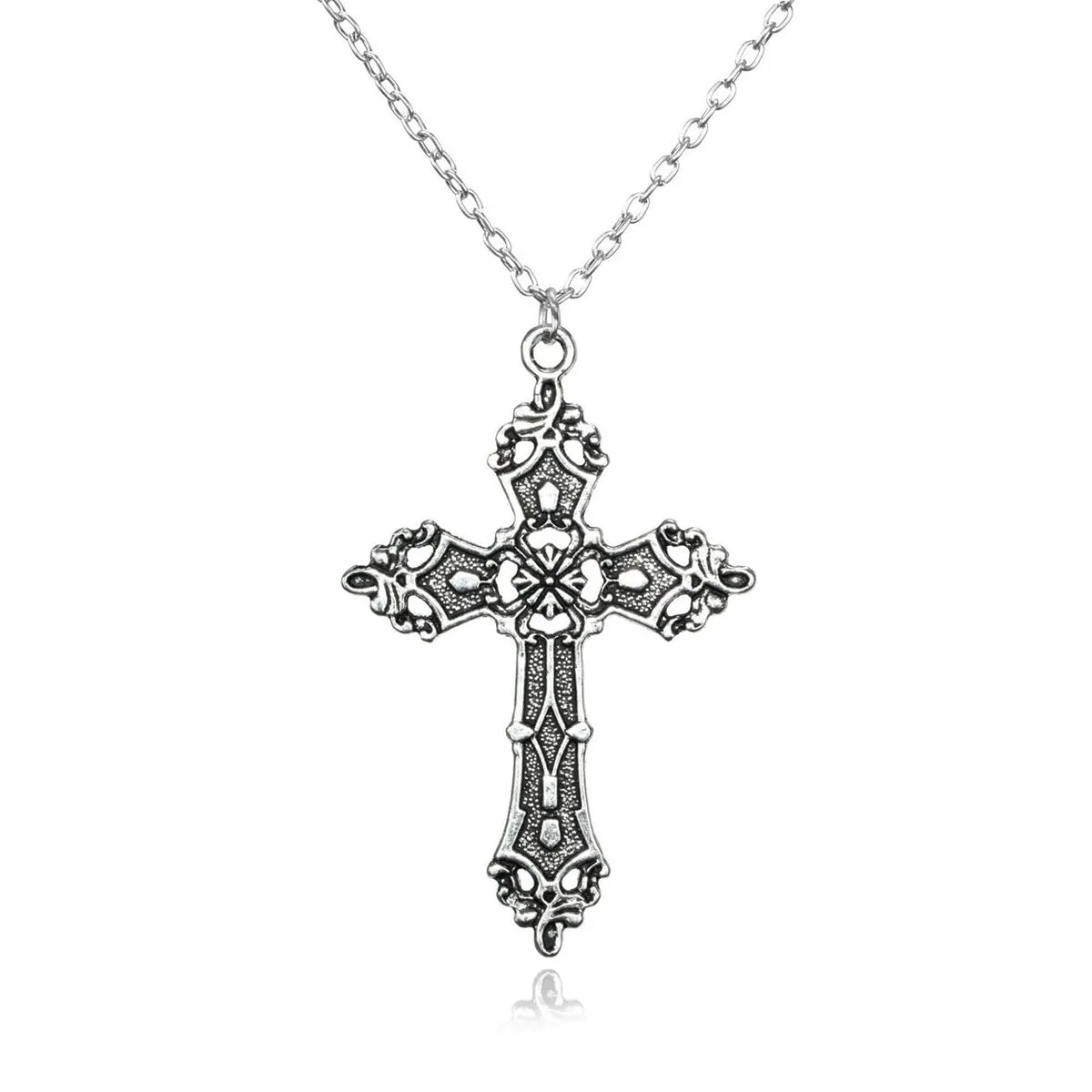 Necklaces Value Deals-Fashion Cross Alloy Plating Unisex Pendant Necklace 1 Piece