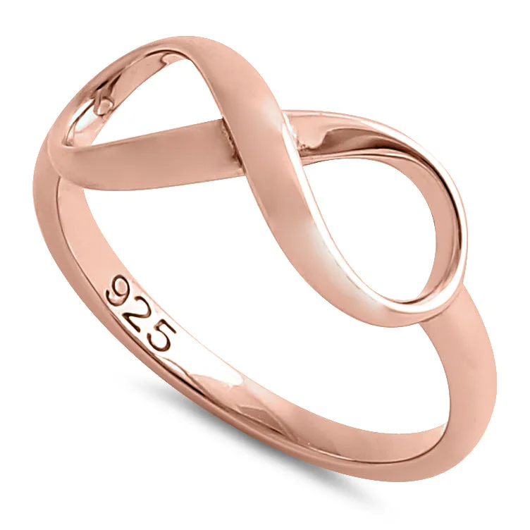 Rings Brand Reviews-Sterling Silver Rose Gold Plated Infinity Ring