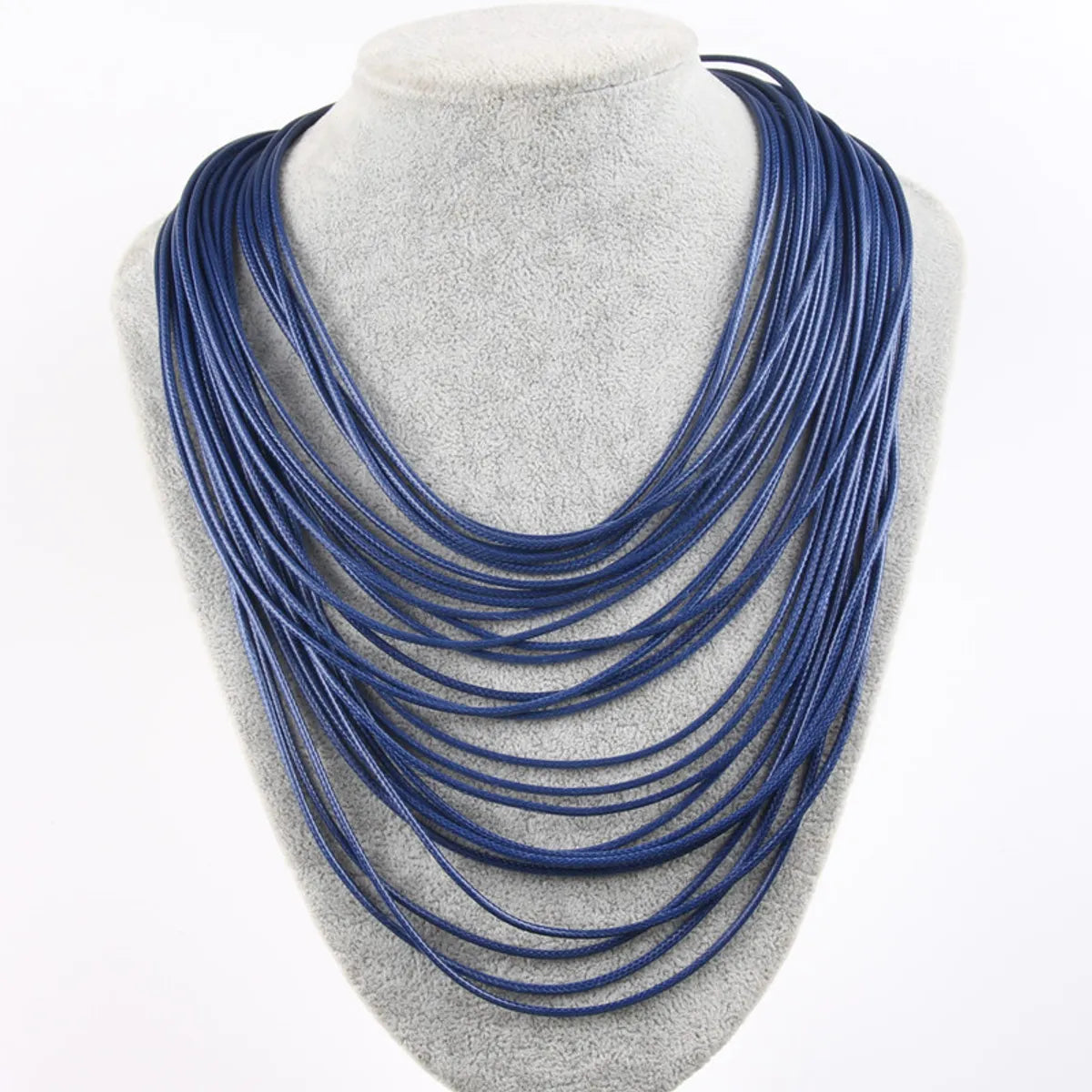 Necklaces For Rainy Days-Fashion Solid Color Leather Rope Wholesale Necklace