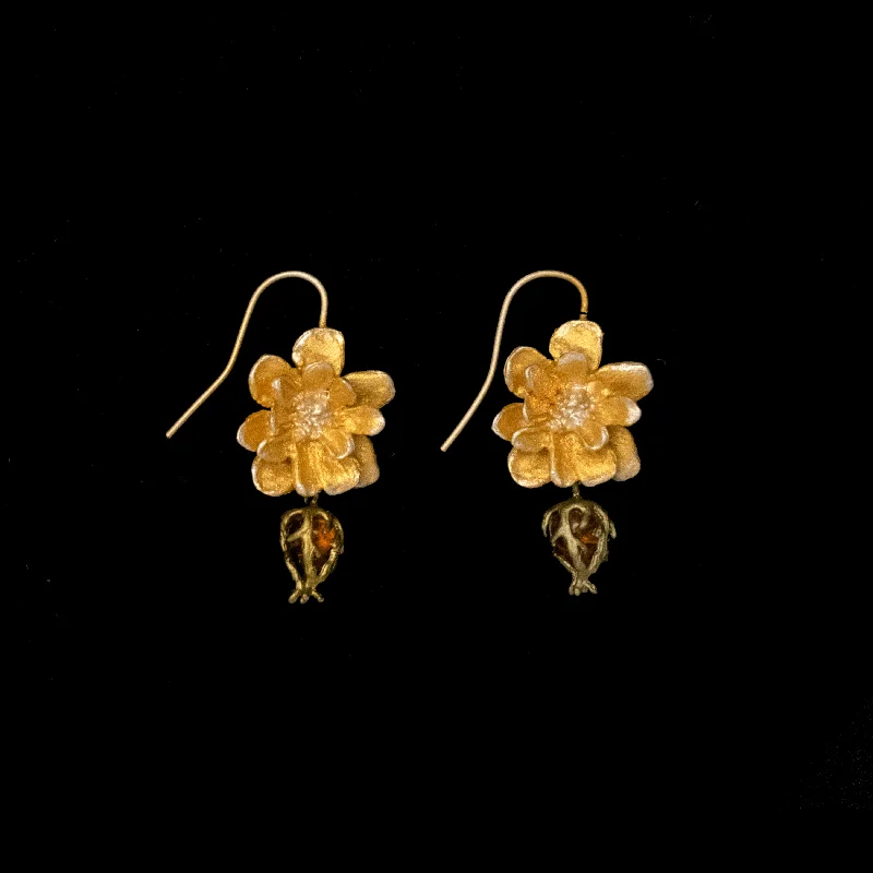 Earrings Size Tips-Yellow Rose Wire Earrings - Web Exclusive