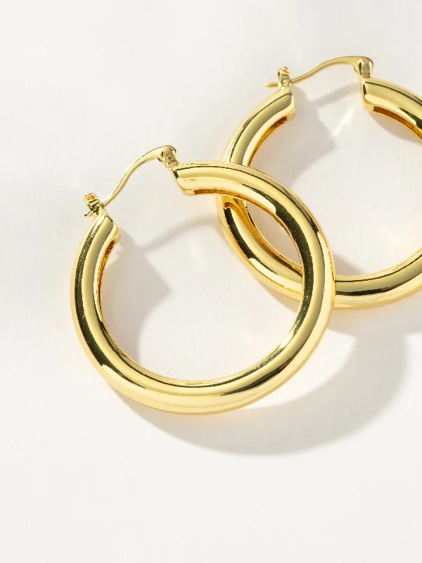 Earrings For Dry Areas-Staple Hoop