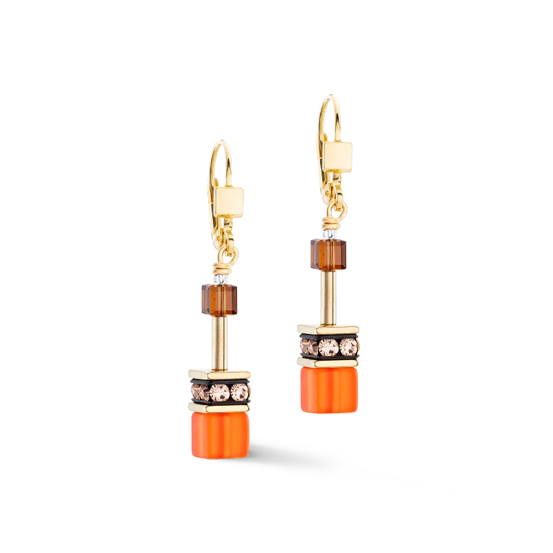 Earrings Cost Reviews-GeoCUBE® Iconic earrings Sunset gold