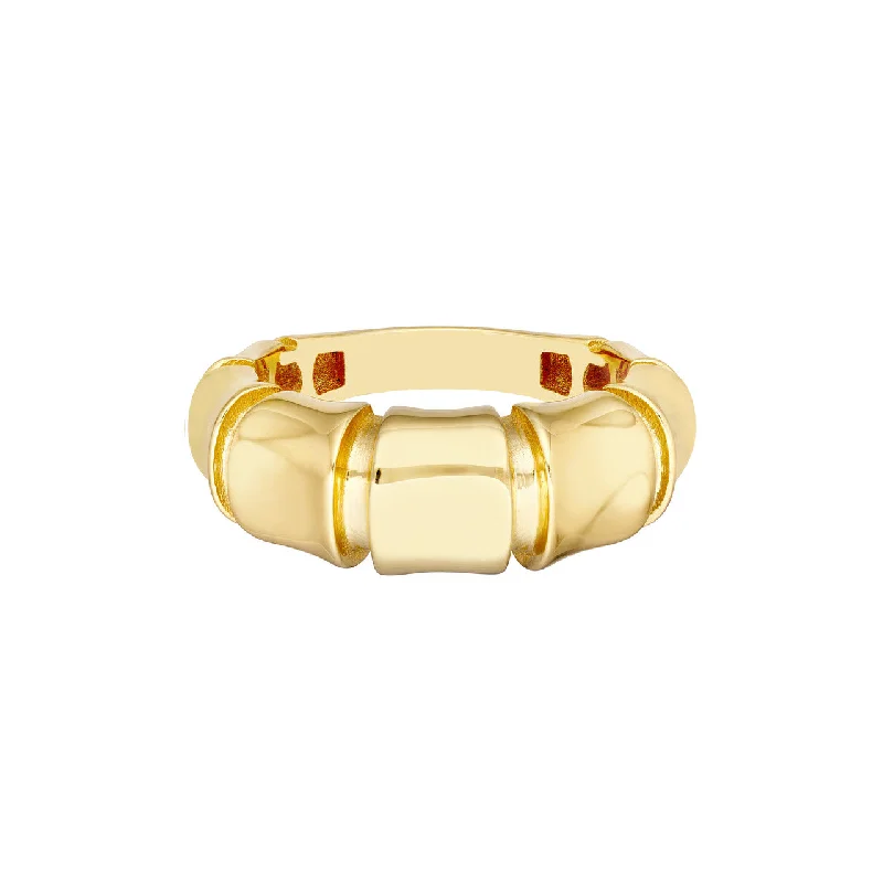 Eco-Made Rings-Graduated Gold Bamboo Stacking Ring