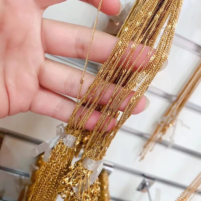 Side Embossing Chain [40 5] Gold