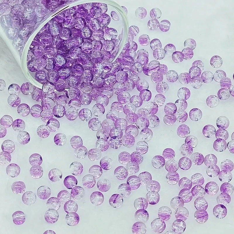 B76# [6mm Glass Chipping Beads] Purple