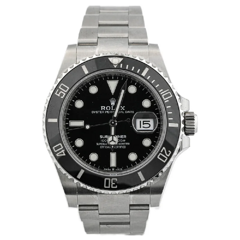 Watches For Flat Vibes-Rolex Submariner 41mm Black Dot Dial Watch Ref# 126610LN