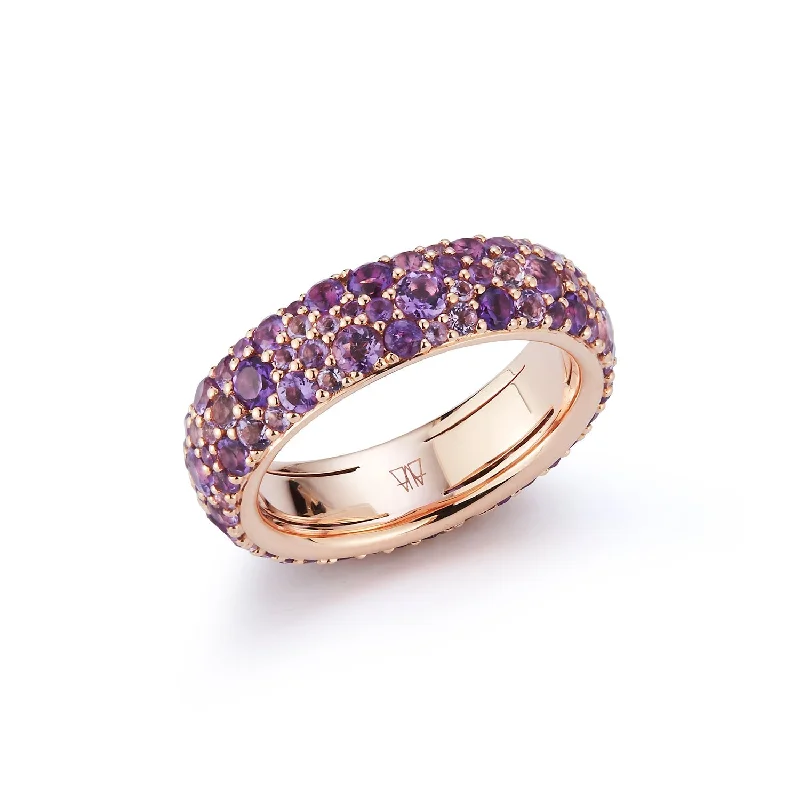 Chic Rings For Trends-Gemstone or Champagne Diamond Eternity Band Ring