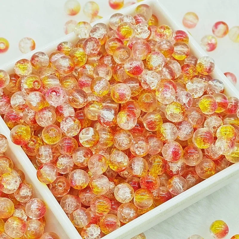 B81# [6mm Glass Chipping Beads] Orange