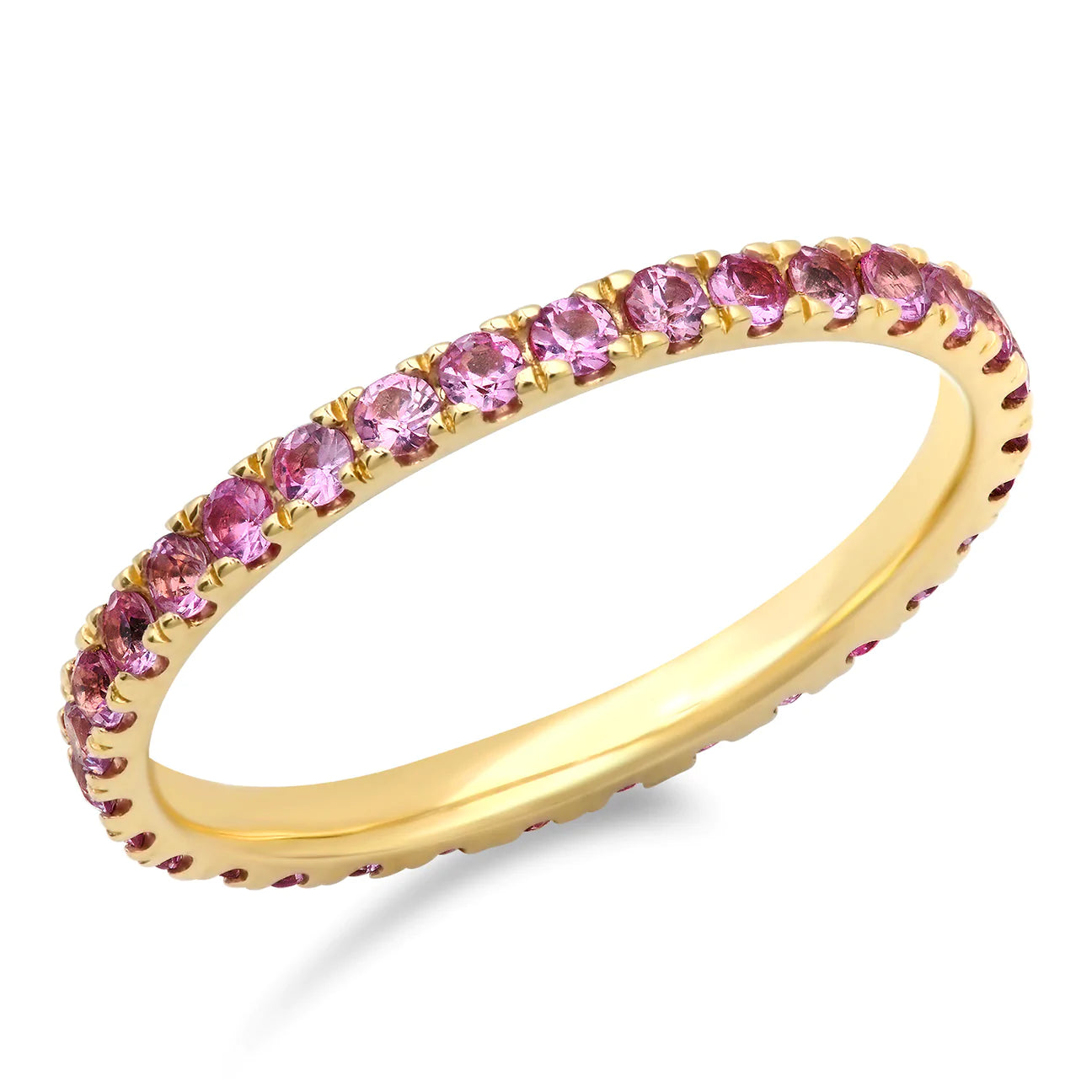 Rings Gem Options-Standard Gemstone Eternity Band Ring