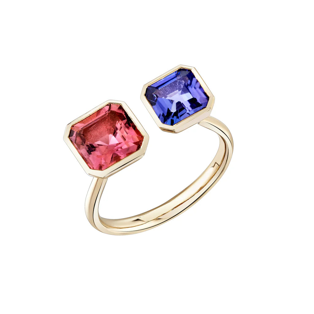 Rings For Low Glow-Toi et Moi Dhalia Gemstone Ring