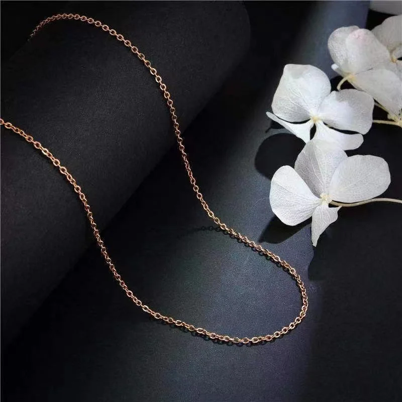 Rose Gold O-Shaped Chain [40+5] Vacuum Electroplating in Furnace