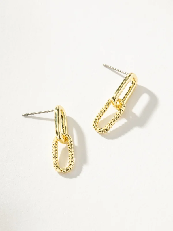 Earrings For Mature Women-Linked Chain Earrings