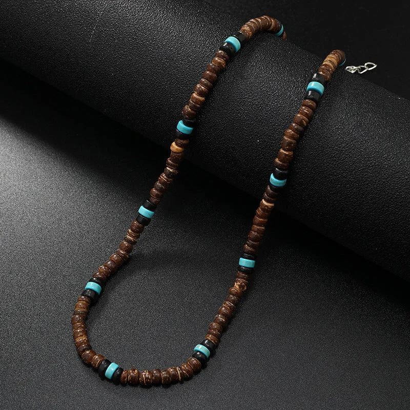 Coffee Coconut Shell Black Beads