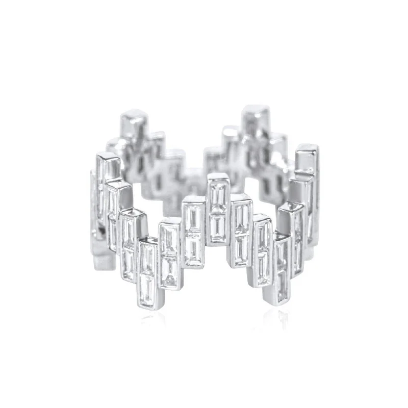 Long Wear Rings-Enlightenment Equilibrium Ring ALL Baguette Diamonds