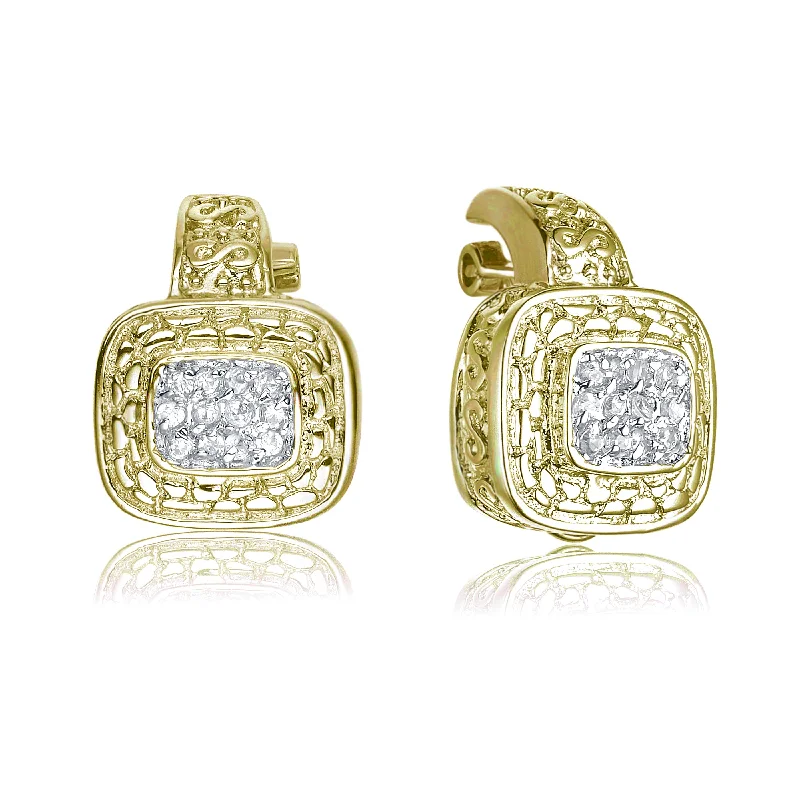 Earrings Fit Tips-Camélia Accent Golden Earrings