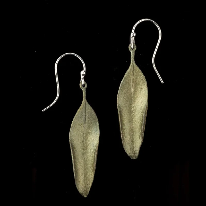 Earrings For Statement Necks-Eucalyptus Wire Earrings