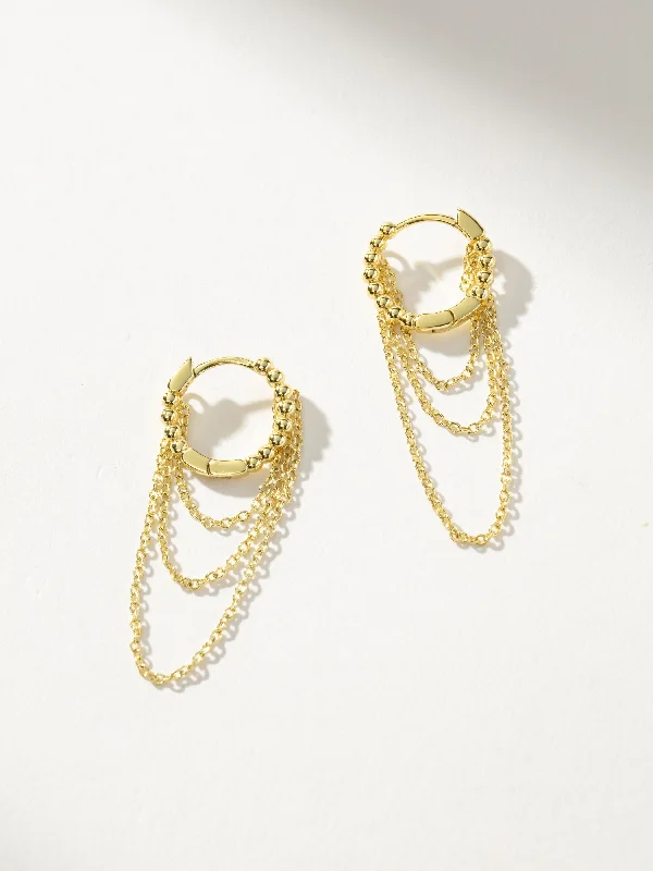 Earrings For Chilly Days-Chains Huggies