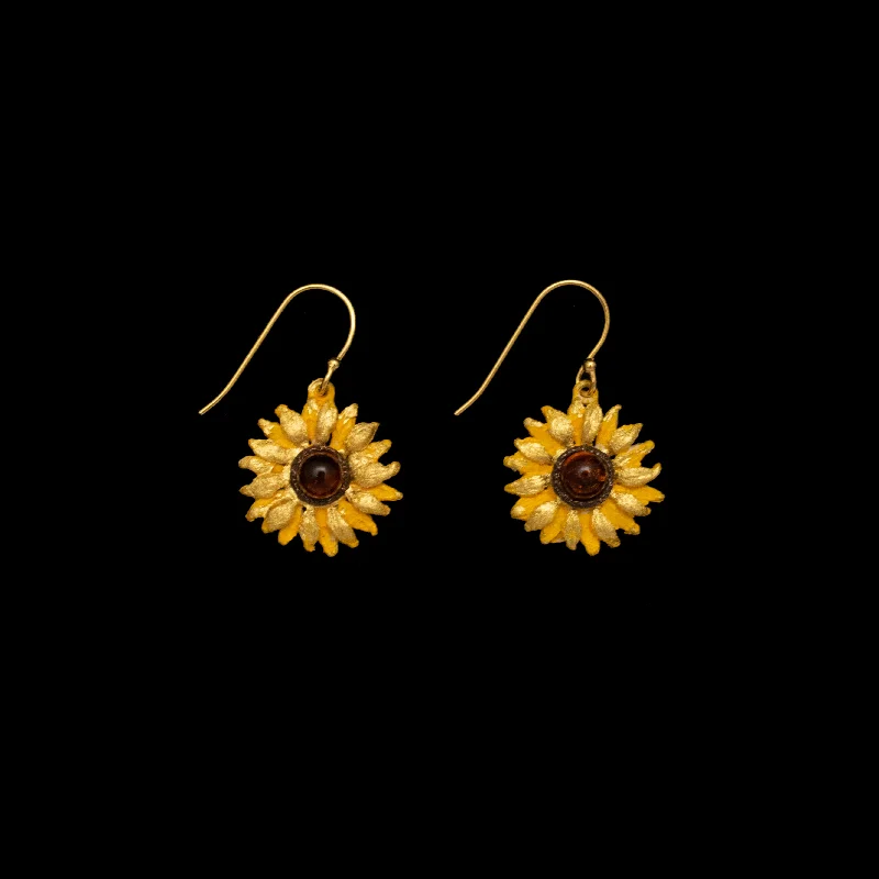 Best Fit Earrings-Van Gogh Sunflower Wire Earrings - Web Exclusive